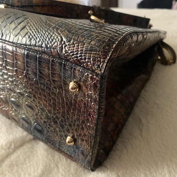 Brahmin Cedar Finley Carryall🤎💙 RARE HTF💎 - Picture 4 of 12